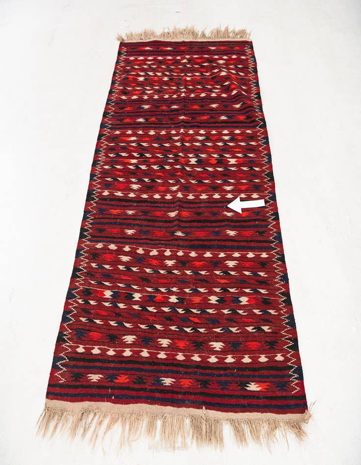 Detail image of  4' 3 x 6' 7  Hand Woven Kilim Fars Wool Rug