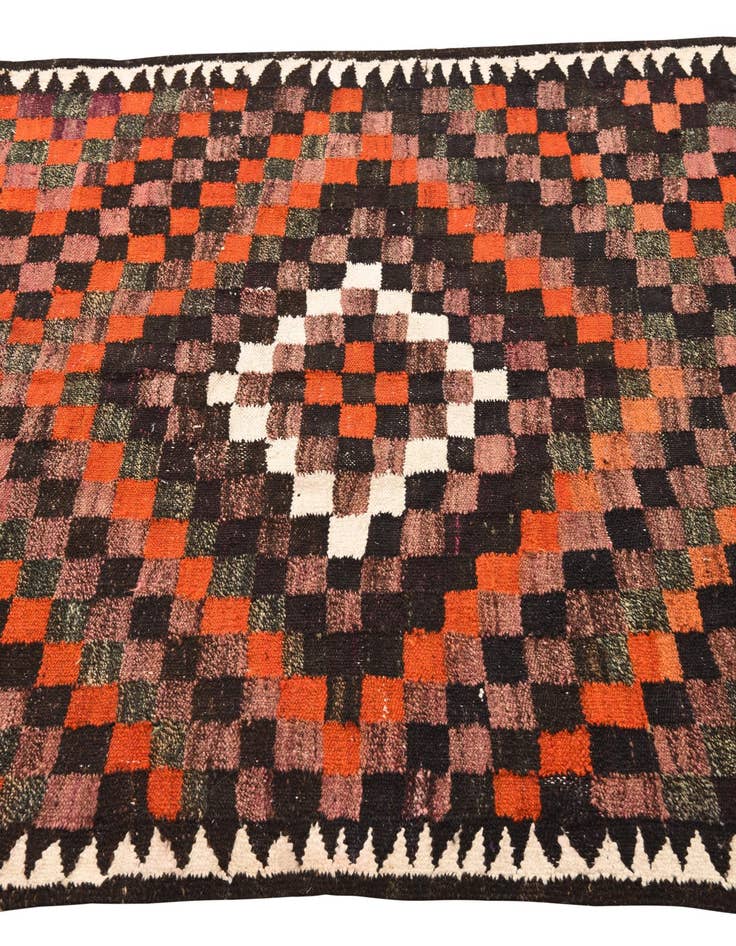 Detail image of  4' 7 x 8' 10  Hand Woven Kilim Fars Wool Rug