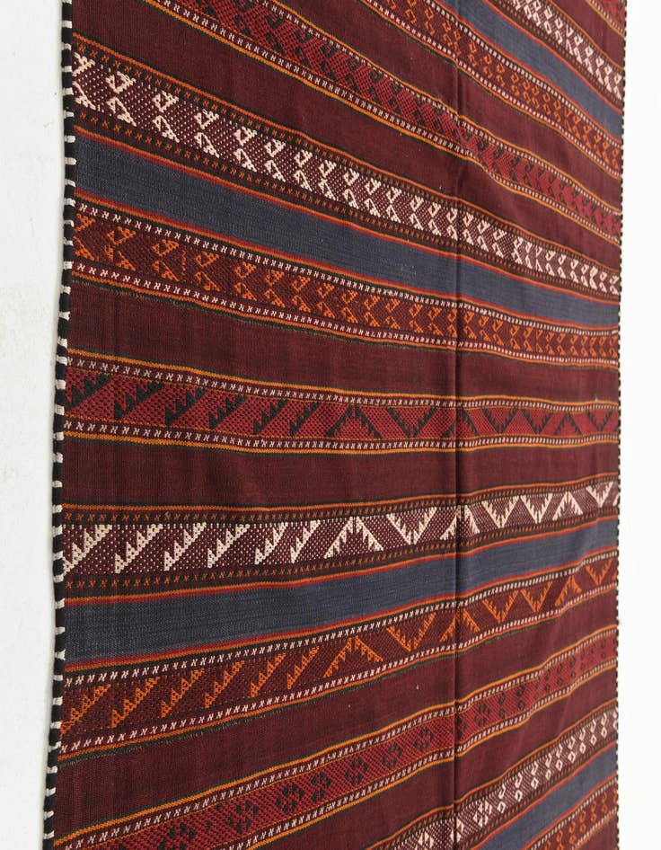 Detail image of  6' x 12' 10  Hand Knotted Kilim Fars Persian Wool Rug