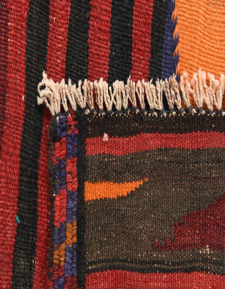 Detail image of  5' 5 x 9' 9  Hand Woven Kilim Fars Wool Rug