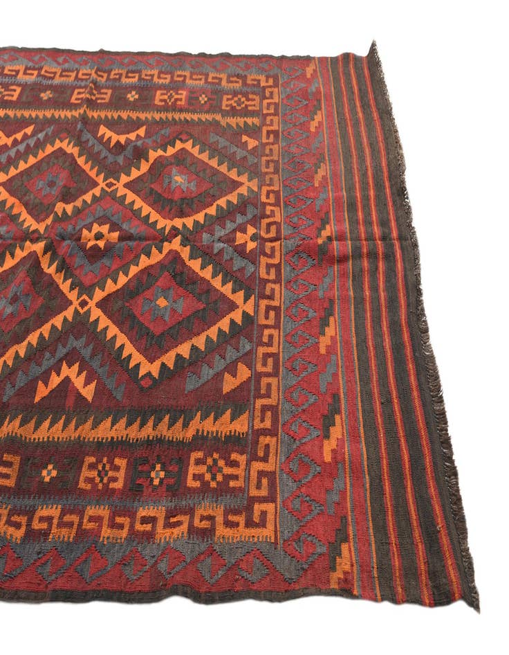 Detail image of  5' 7 x 8' 1  Hand Woven Kilim Fars Wool Rug