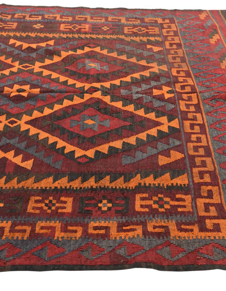 Detail image of  5' 7 x 8' 1  Hand Woven Kilim Fars Wool Rug