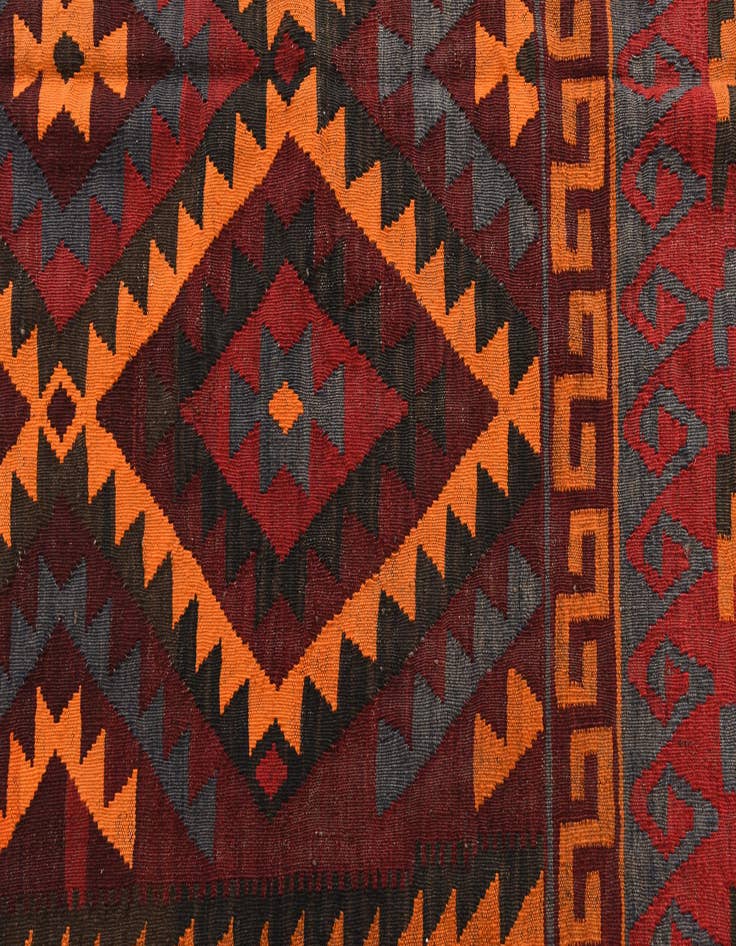 Detail image of  5' 7 x 8' 1  Hand Woven Kilim Fars Wool Rug