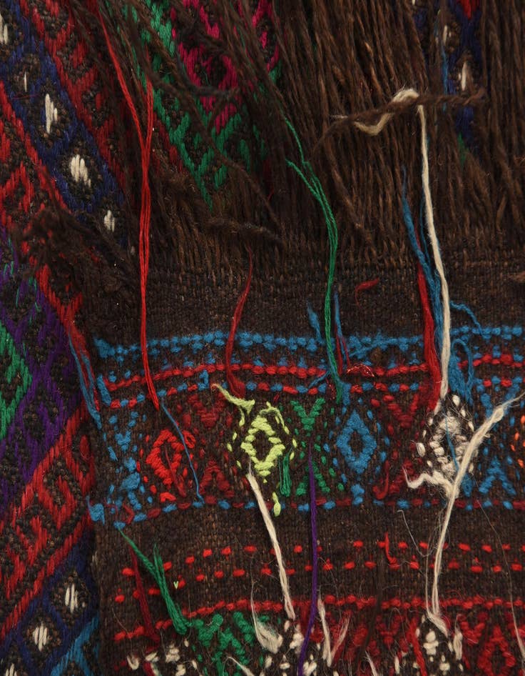 Detail image of  4' 8 x 8' 1  Hand Woven Kilim Fars Wool Rug