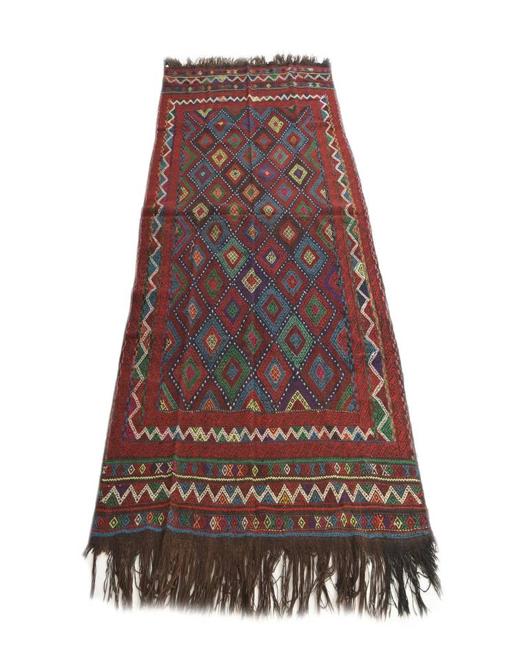 Detail image of  4' 8 x 8' 1  Hand Woven Kilim Fars Wool Rug