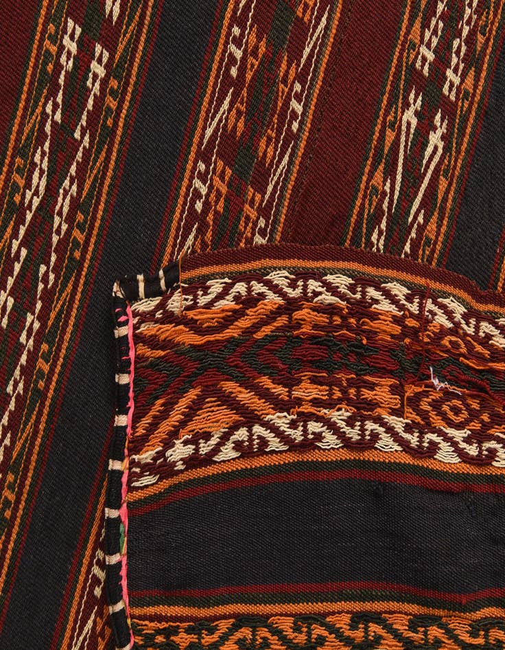 Detail image of  5' 8 x 10' 10  Hand Woven Kilim Fars Wool Rug