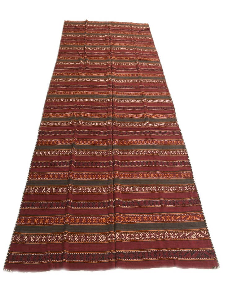 Detail image of  6' 2 x 10' 9  Hand Woven Kilim Fars Wool Rug