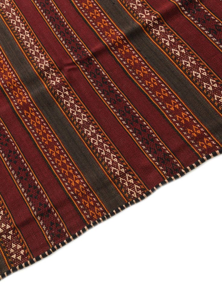 Detail image of  6' 2 x 10' 9  Hand Woven Kilim Fars Wool Rug