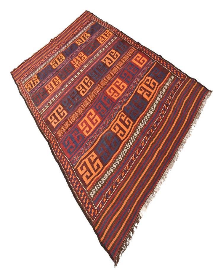 Detail image of  5' 6 x 8' 9  Hand Woven Kilim Fars Wool Rug