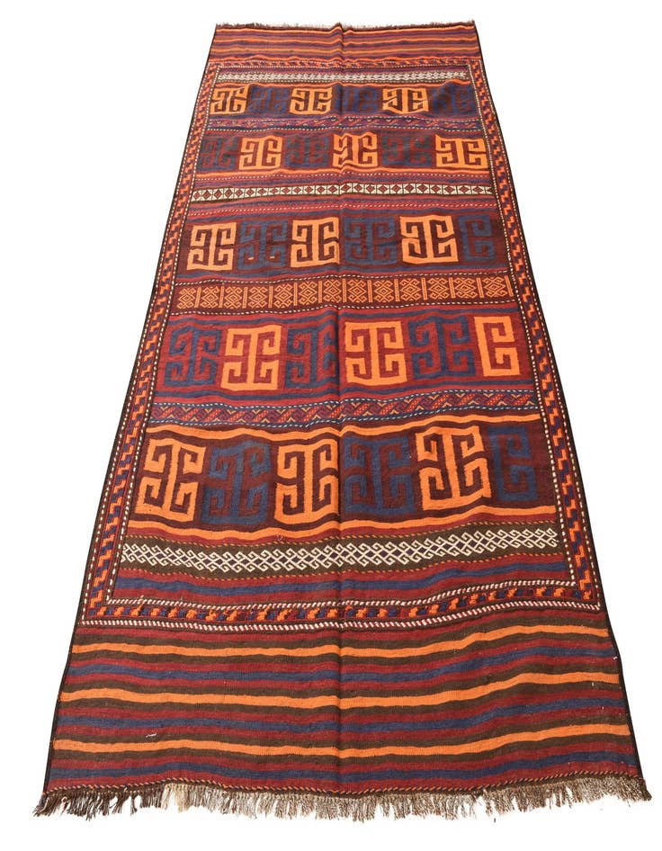 Detail image of  5' 6 x 8' 9  Hand Woven Kilim Fars Wool Rug