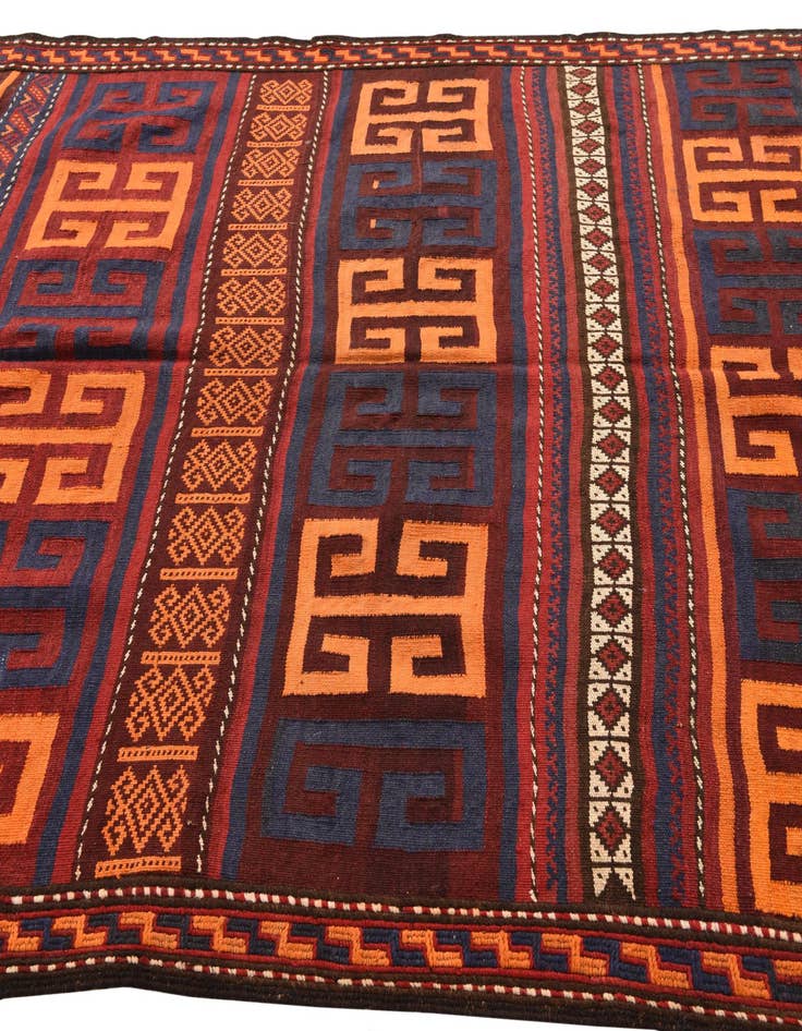 Detail image of  5' 6 x 8' 9  Hand Woven Kilim Fars Wool Rug