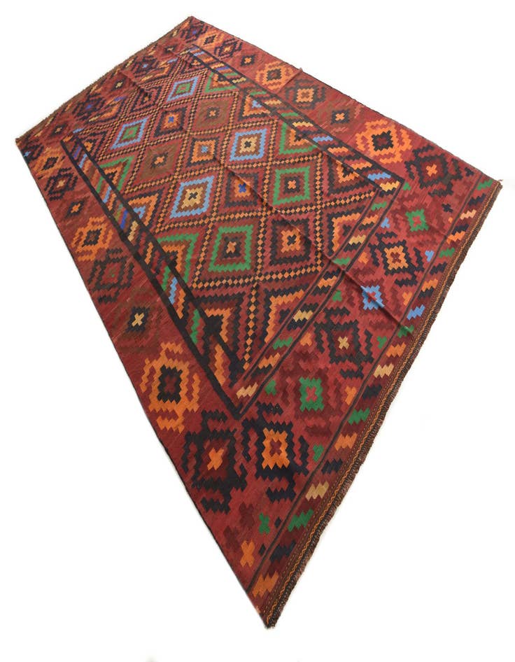 Detail image of  7' 8 x 12' 8  Hand Woven Kilim Fars Wool Rug