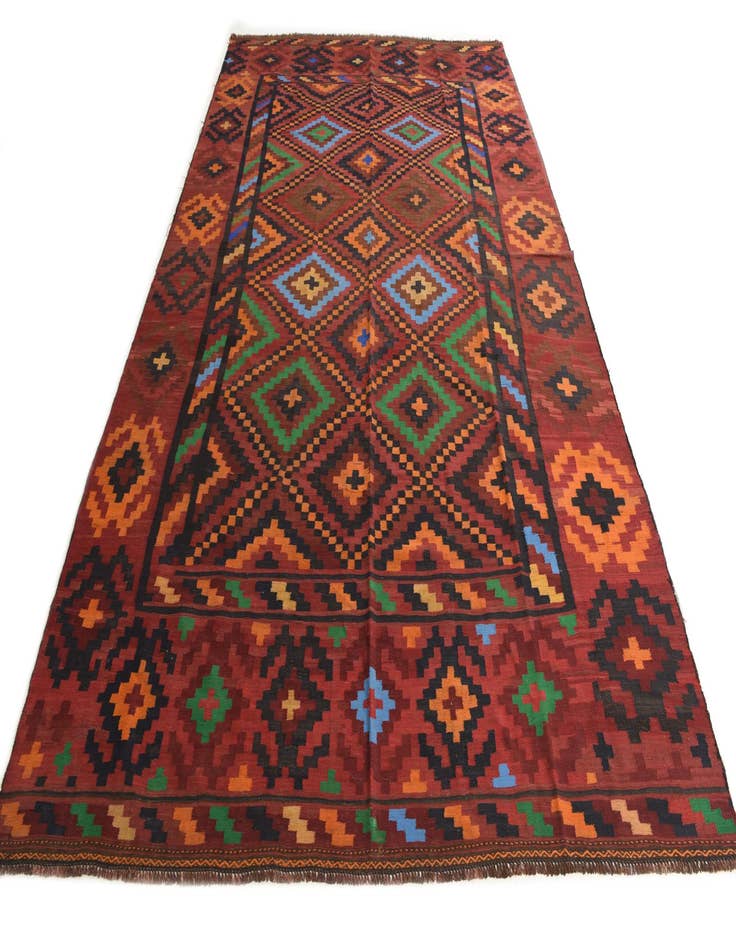 Detail image of  7' 8 x 12' 8  Hand Woven Kilim Fars Wool Rug