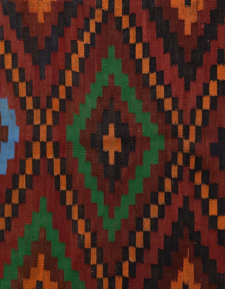 Detail image of  7' 8 x 12' 8  Hand Woven Kilim Fars Wool Rug