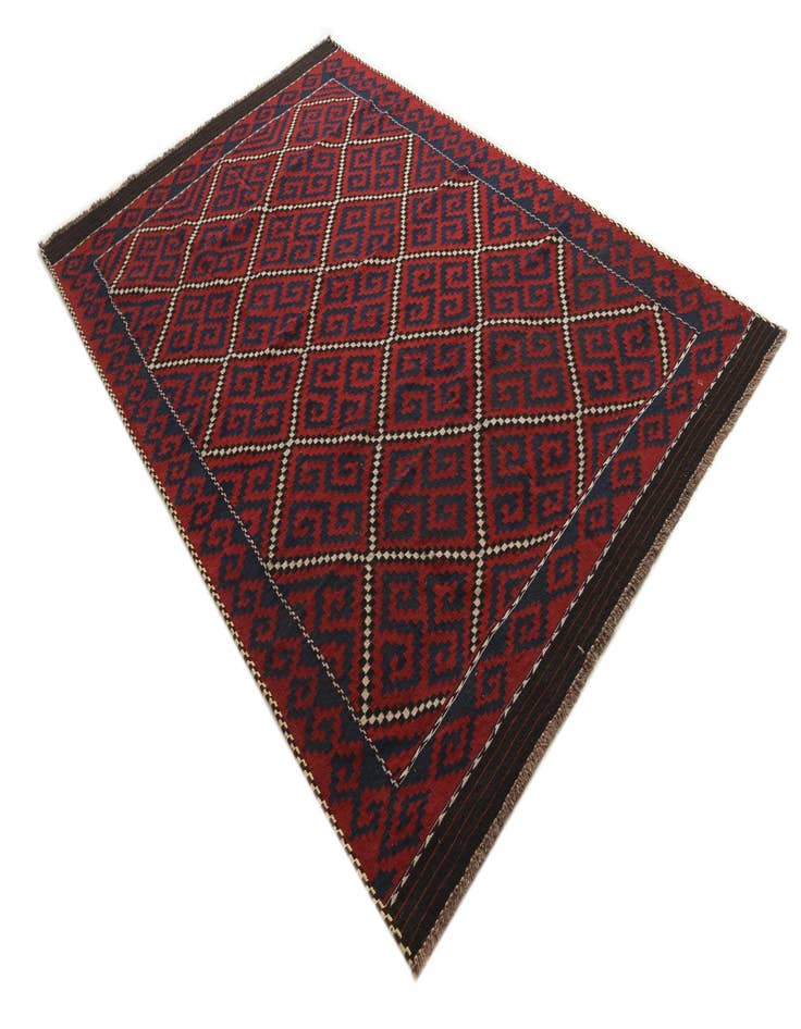 Detail image of  6' 9 x 10' 9  Hand Woven Kilim Fars Wool Rug