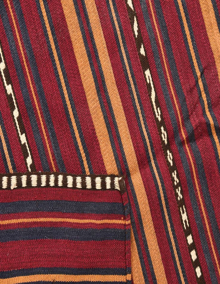 Detail image of  4' 10 x 9' 1  Hand Woven Kilim Fars Wool Rug