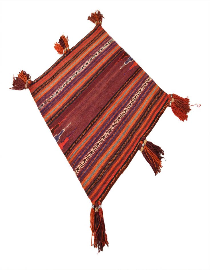 Detail image of  3' 4 x 3' 9  Hand Woven Kilim Fars Wool Rug