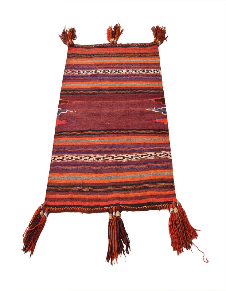 Detail image of  3' 4 x 3' 9  Hand Woven Kilim Fars Wool Rug