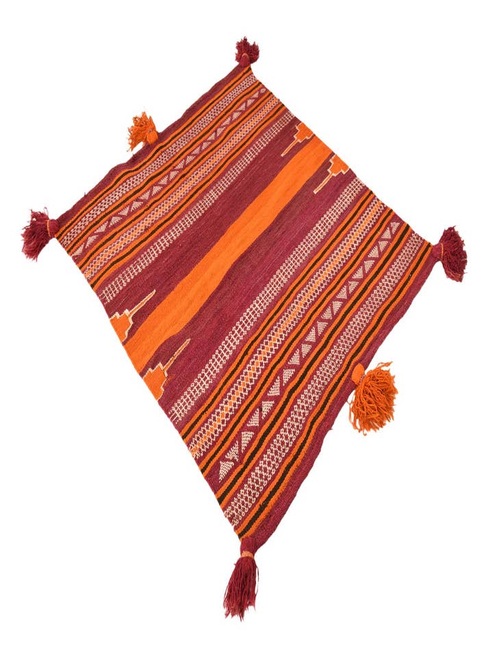 Detail image of  3' 4 x 3' 9  Hand Woven Kilim Fars Wool Rug