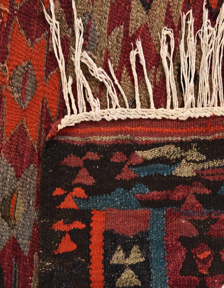 Detail image of  4' 8 x 9' 2  Hand Woven Kilim Fars Wool Rug