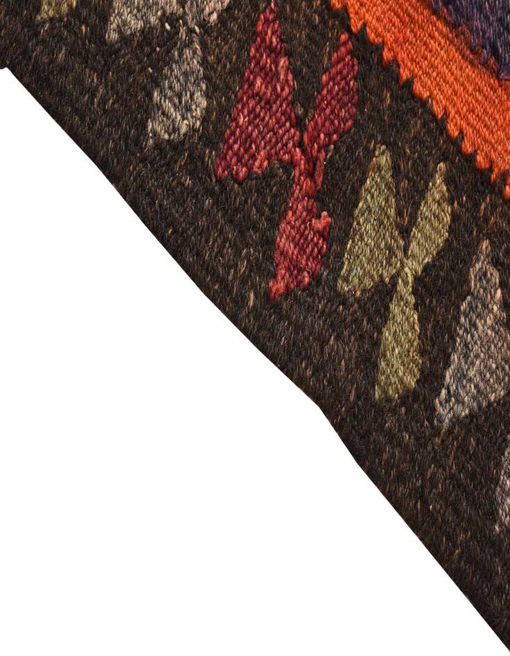 Detail image of  4' 8 x 9' 2  Hand Woven Kilim Fars Wool Rug
