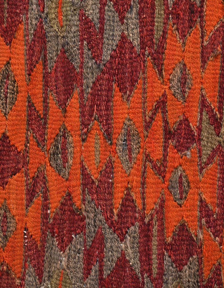 Detail image of  4' 8 x 9' 2  Hand Woven Kilim Fars Wool Rug