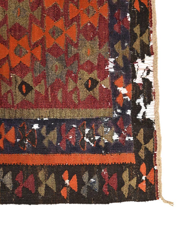 Detail image of  4' 8 x 9' 2  Hand Woven Kilim Fars Wool Rug