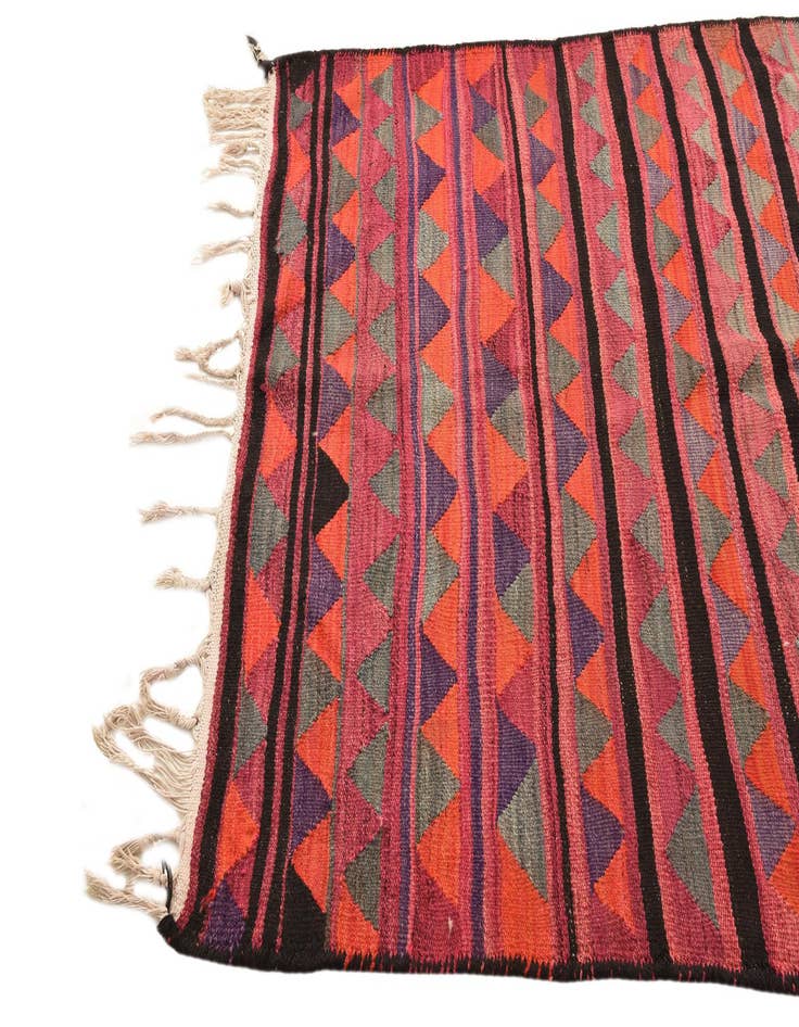 Detail image of  4' 9 x 7' 7  Hand Woven Kilim Fars Wool Rug