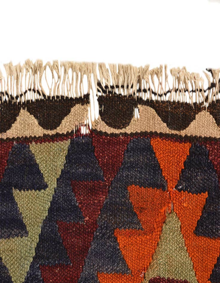 Detail image of  4' 3 x 7' 8  Hand Woven Kilim Fars Wool Rug