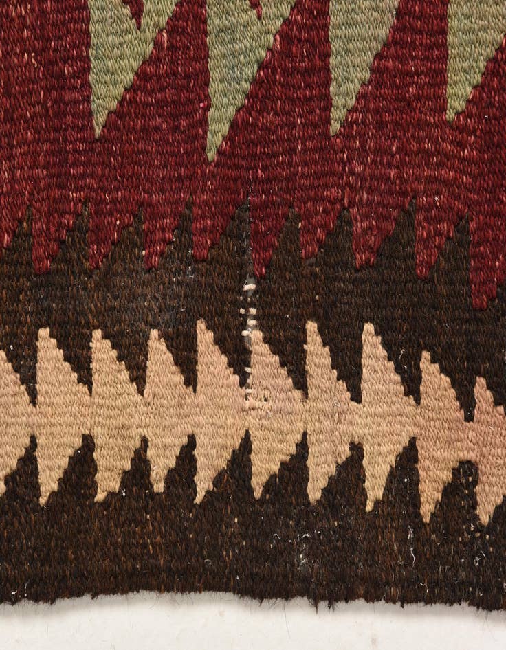 Detail image of  4' 3 x 7' 8  Hand Woven Kilim Fars Wool Rug