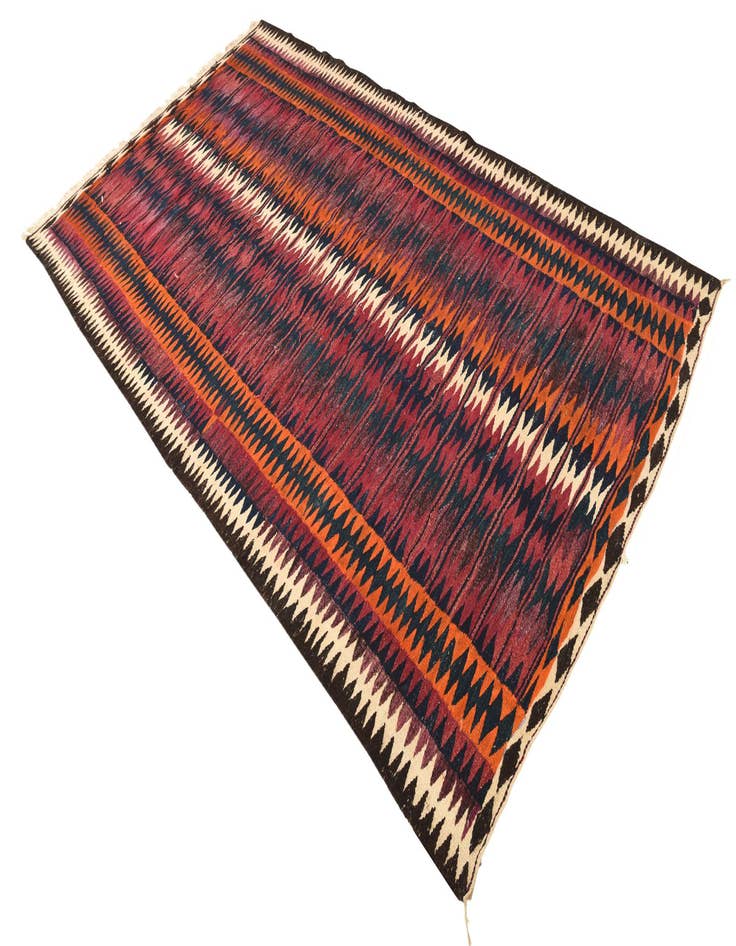 Detail image of  5' 2 x 9'  Hand Woven Kilim Fars Wool Rug