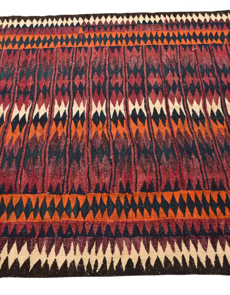 Detail image of  5' 2 x 9'  Hand Woven Kilim Fars Wool Rug