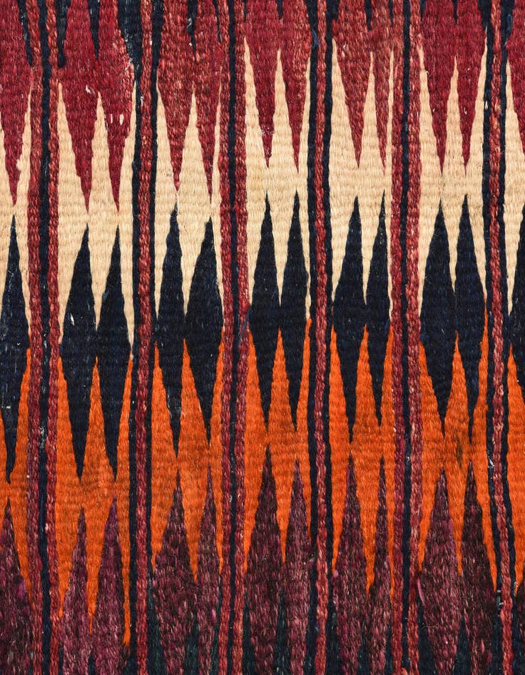 Detail image of  5' 2 x 9'  Hand Woven Kilim Fars Wool Rug