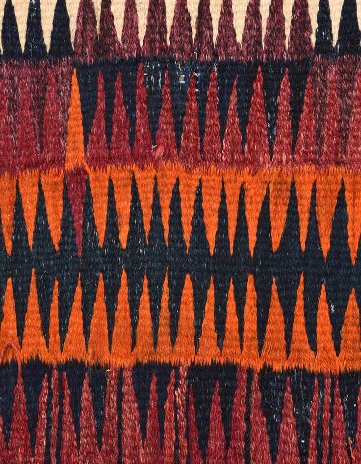 Detail image of  5' 2 x 9'  Hand Woven Kilim Fars Wool Rug