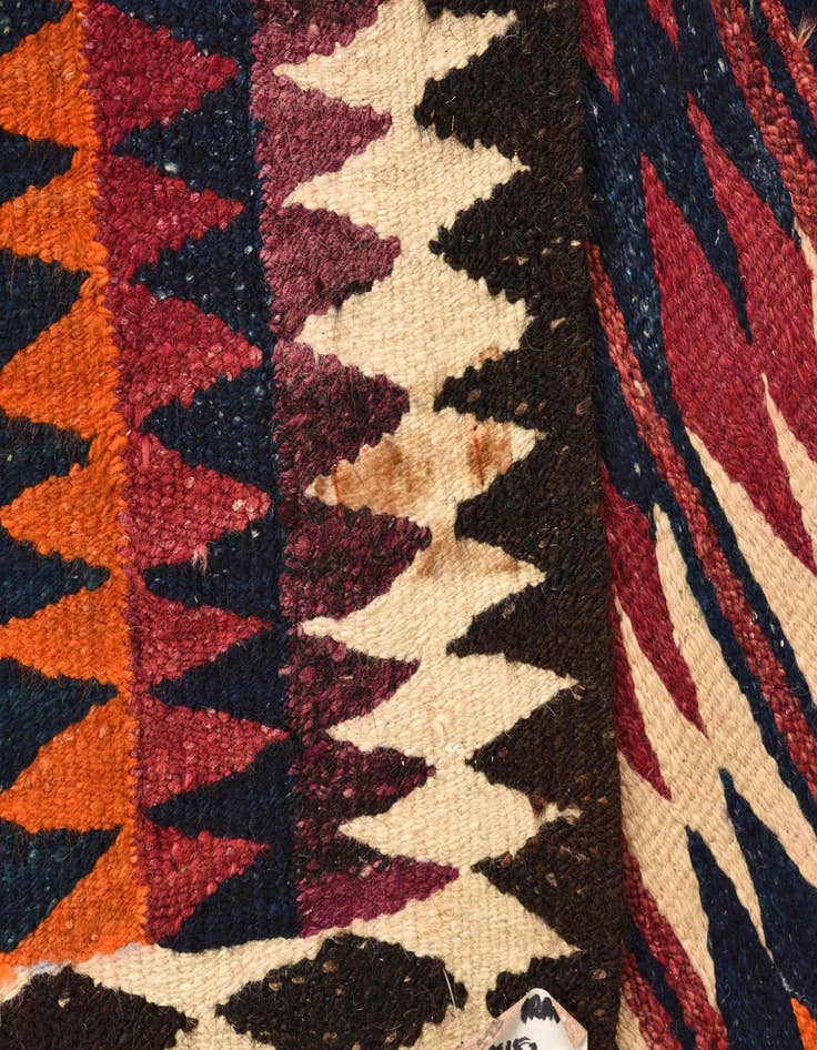 Detail image of  5' 2 x 9'  Hand Woven Kilim Fars Wool Rug