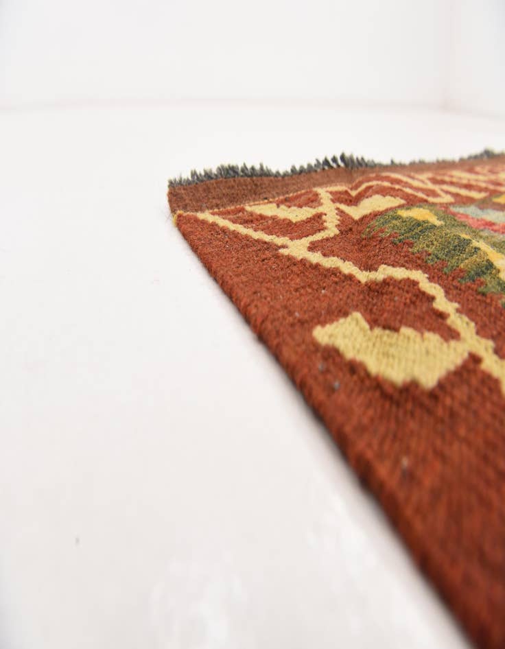 Detail image of  3' 4 x 6' 1  Hand Woven Kilim Maymana Wool Rug