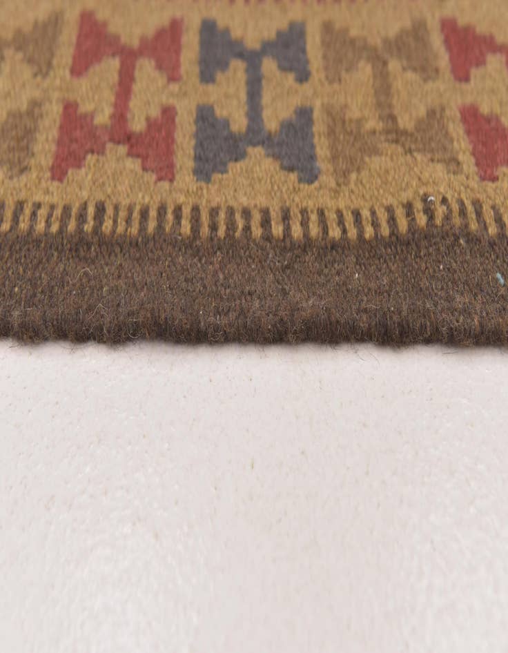 Detail image of  3' 5 x 4' 8  Hand Woven Kilim Maymana Wool Rug