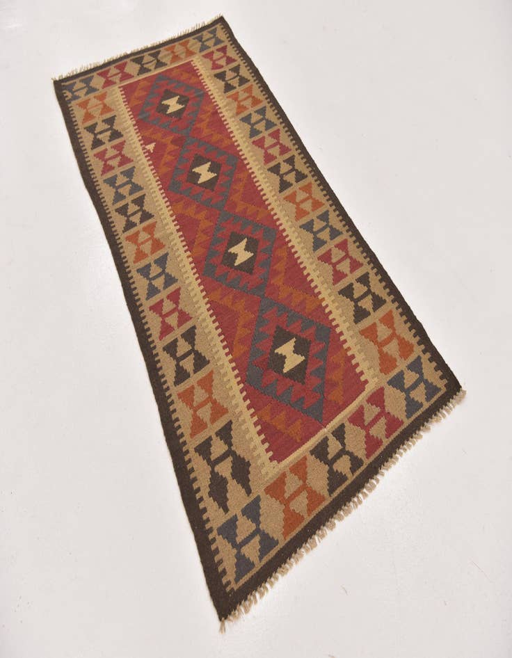 Detail image of  3' 5 x 6' 5  Hand Woven Kilim Maymana Wool Rug