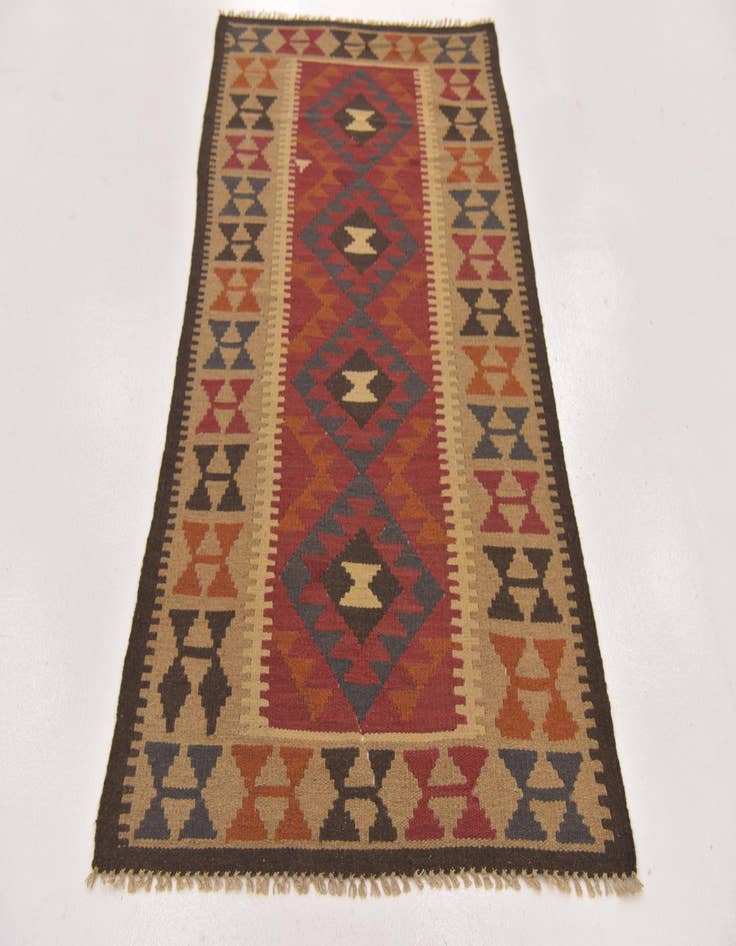 Detail image of  3' 5 x 6' 5  Hand Woven Kilim Maymana Wool Rug