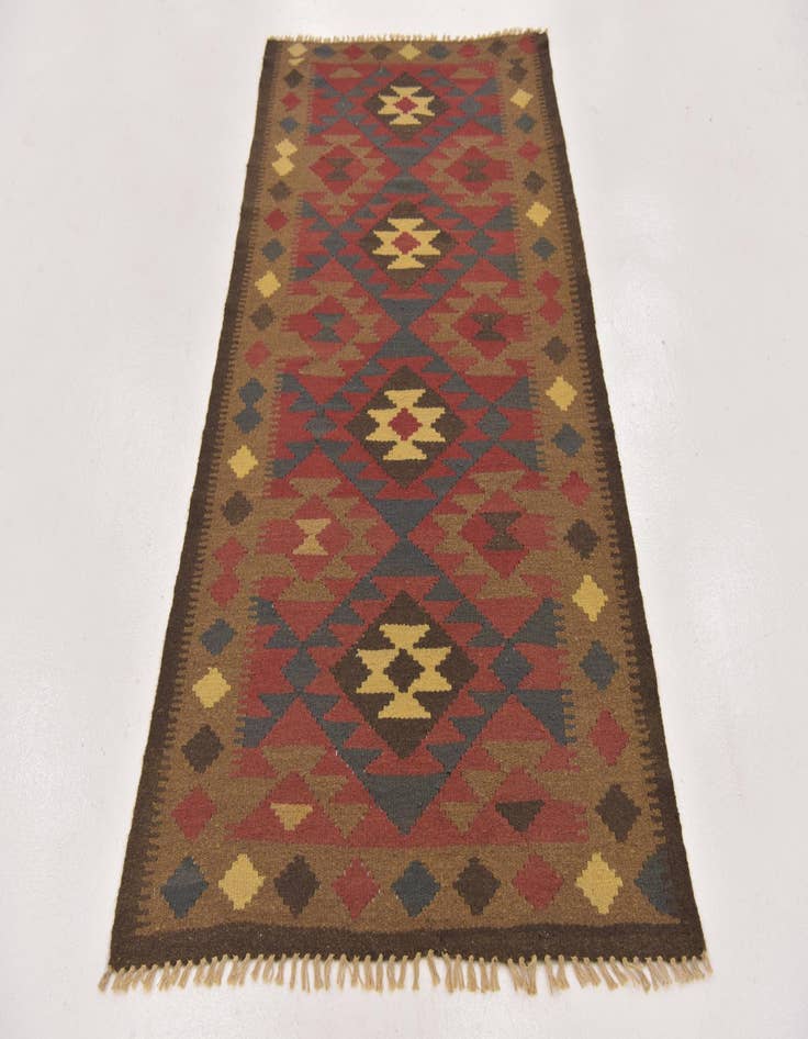 Detail image of  3' 3 x 6' 4  Hand Woven Kilim Maymana Wool Rug