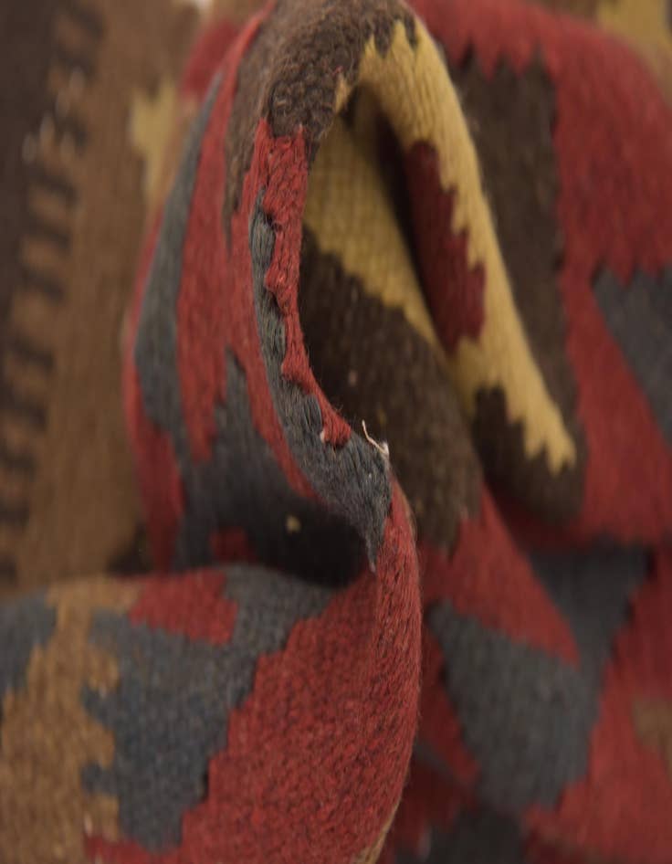 Detail image of  3' 3 x 6' 4  Hand Woven Kilim Maymana Wool Rug