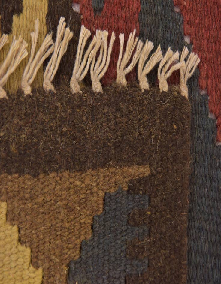 Detail image of  3' 3 x 6' 4  Hand Woven Kilim Maymana Wool Rug