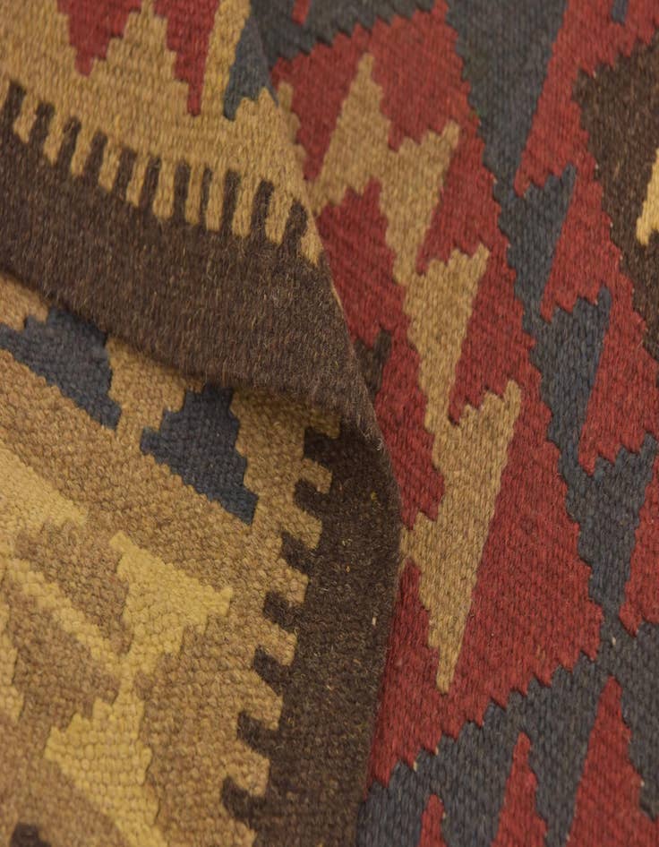Detail image of  3' 5 x 6' 2  Hand Woven Kilim Maymana Wool Rug