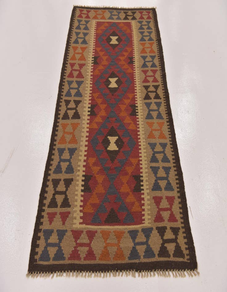 Detail image of  3' 4 x 6' 5  Hand Woven Kilim Maymana Wool Rug