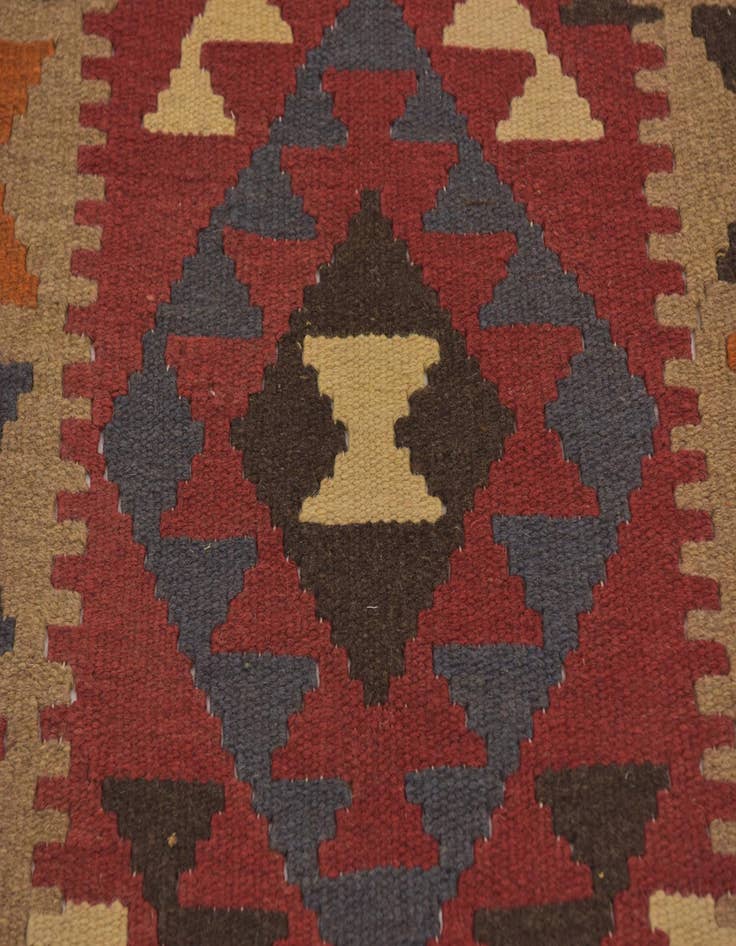 Detail image of  3' 4 x 6' 4  Hand Woven Kilim Maymana Wool Rug