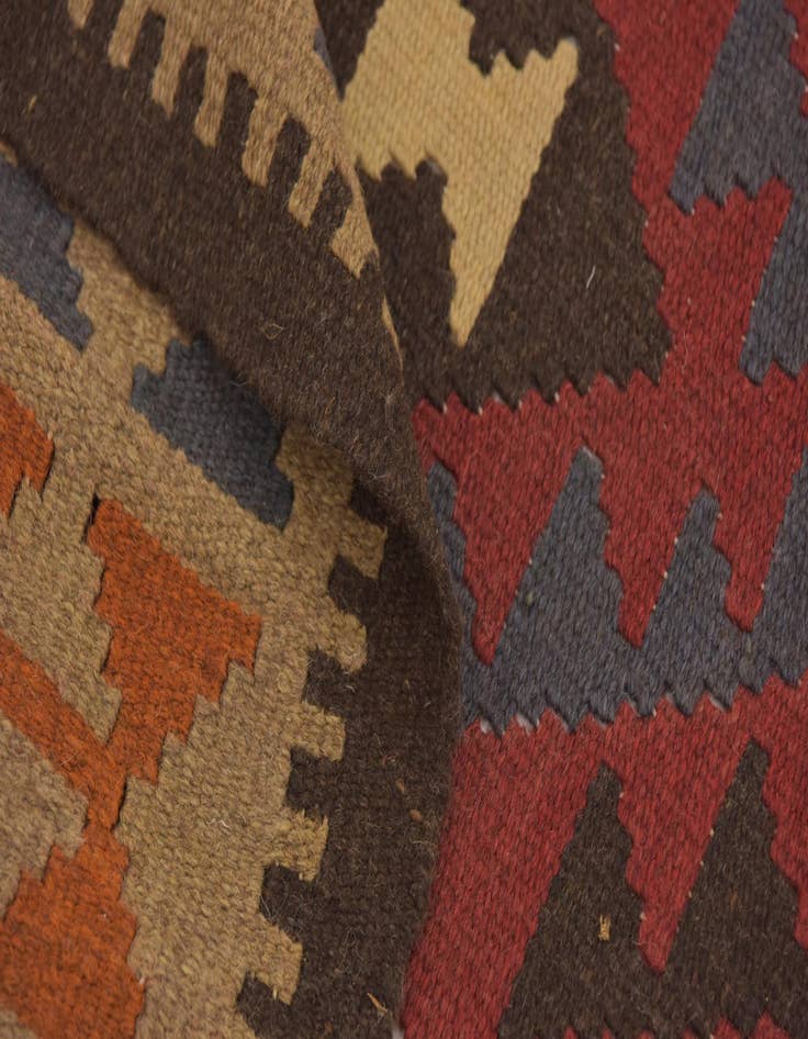 Detail image of  3' 4 x 6' 4  Hand Woven Kilim Maymana Wool Rug