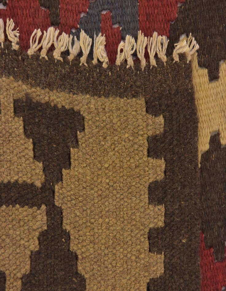 Detail image of  3' 4 x 6' 4  Hand Woven Kilim Maymana Wool Rug