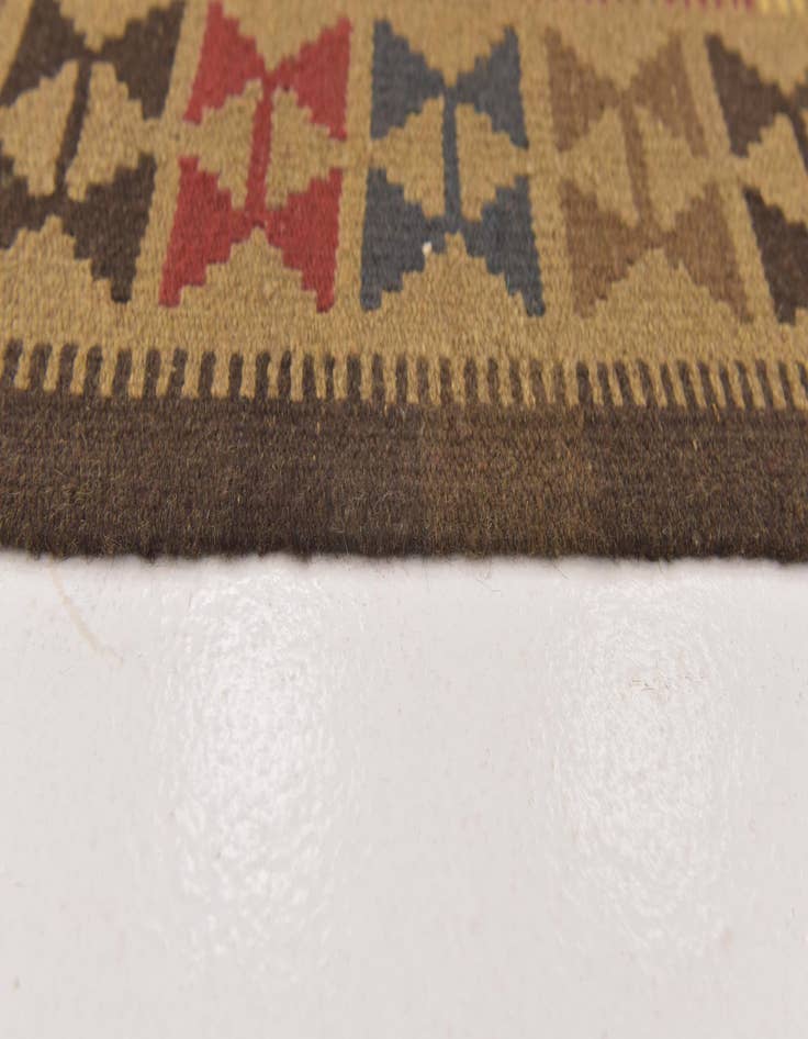 Detail image of  3' 6 x 6' 4  Hand Woven Kilim Maymana Wool Rug