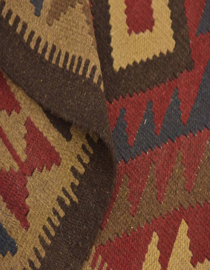 Detail image of  3' 6 x 6' 4  Hand Woven Kilim Maymana Wool Rug