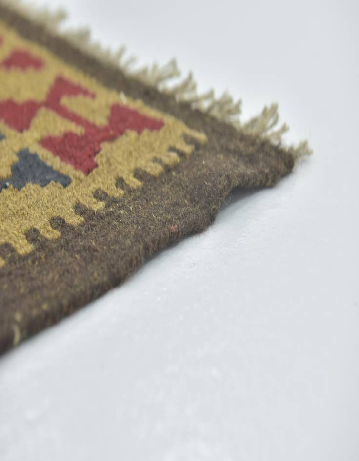 Detail image of  5' 4 x 8' 6  Hand Woven Kilim Maymana Wool Rug